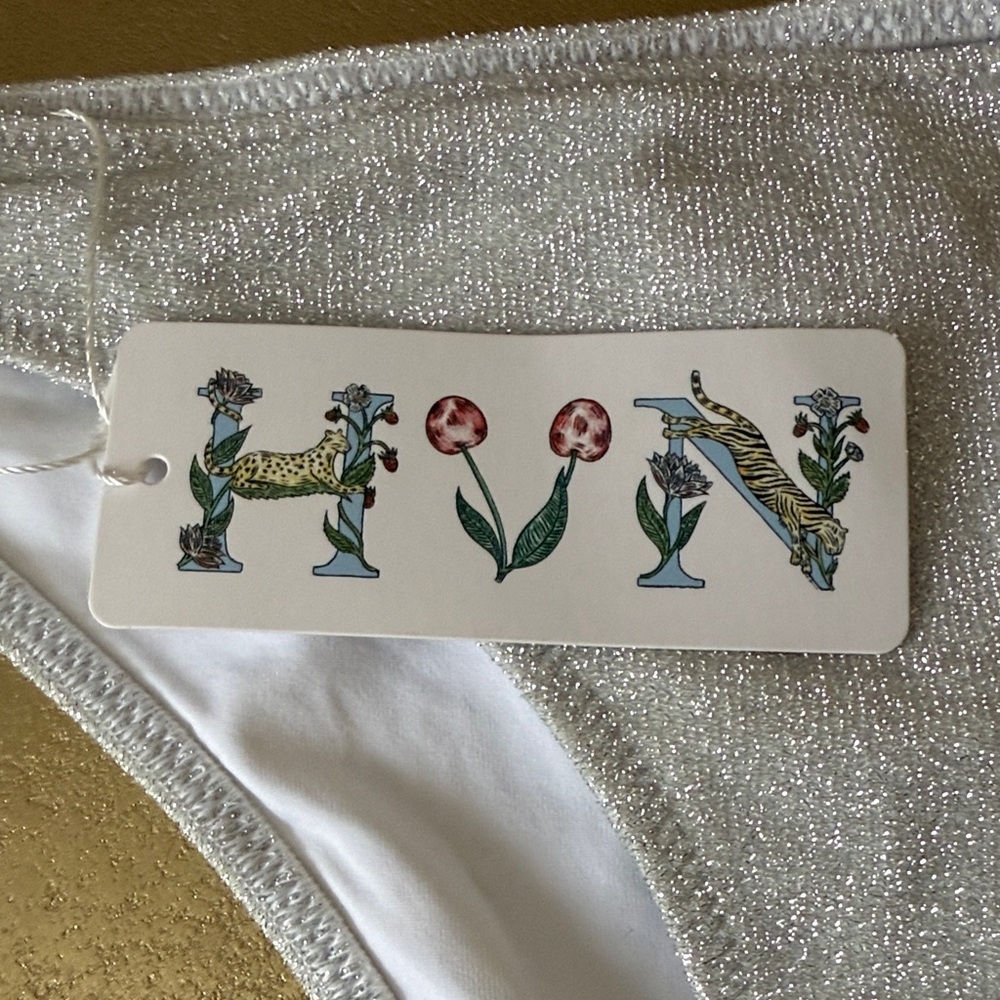 HVN Shimmering Silver Bikini Bottom - Picture 3 of 5